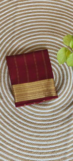 Pure Mysore Crepe Silk Saare PMS397-Maroon
