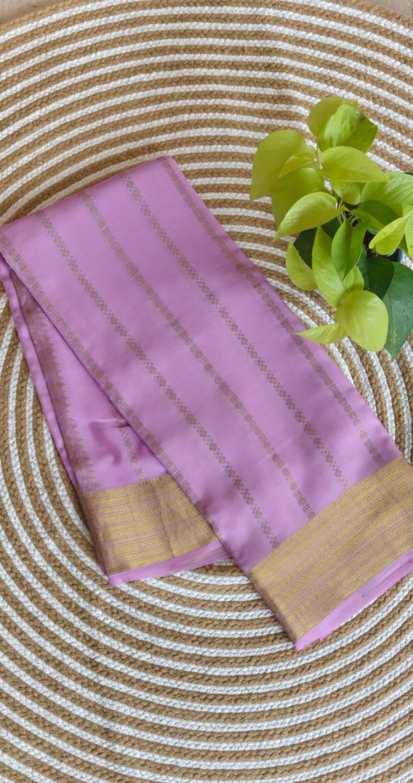 Pure Mysore Crepe Silk Saree PMS397-Baby Pink