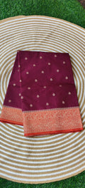 Viscose Crepe Wine with Orrange SS-551