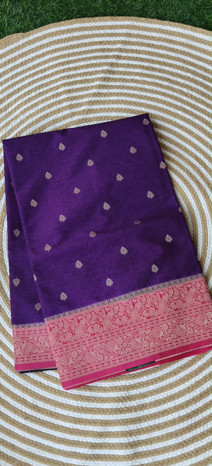 Viscose Crepe Purple with Pink SS-551