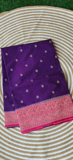 Viscose Crepe Purple with Pink SS-551