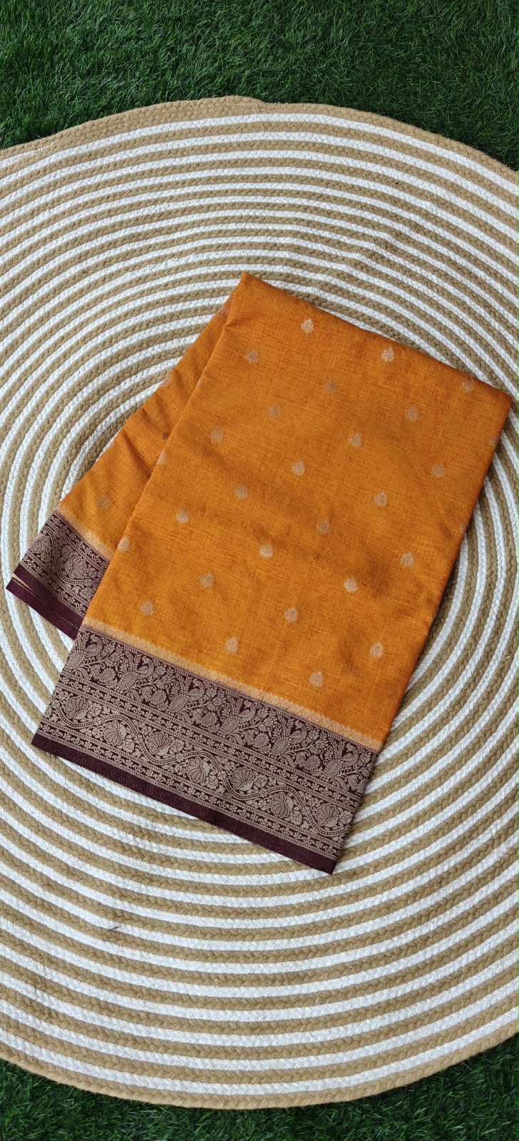 Viscose Crepe SS551-Musterd with Brown
