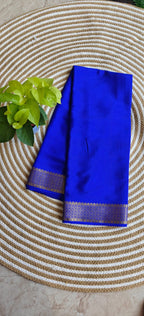 Pure Mysore Crepe Silk Saree 120gsm Royal Blue PMS-387