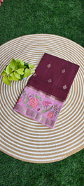 Viscose Dola Crepe Brown with Pink SS-747