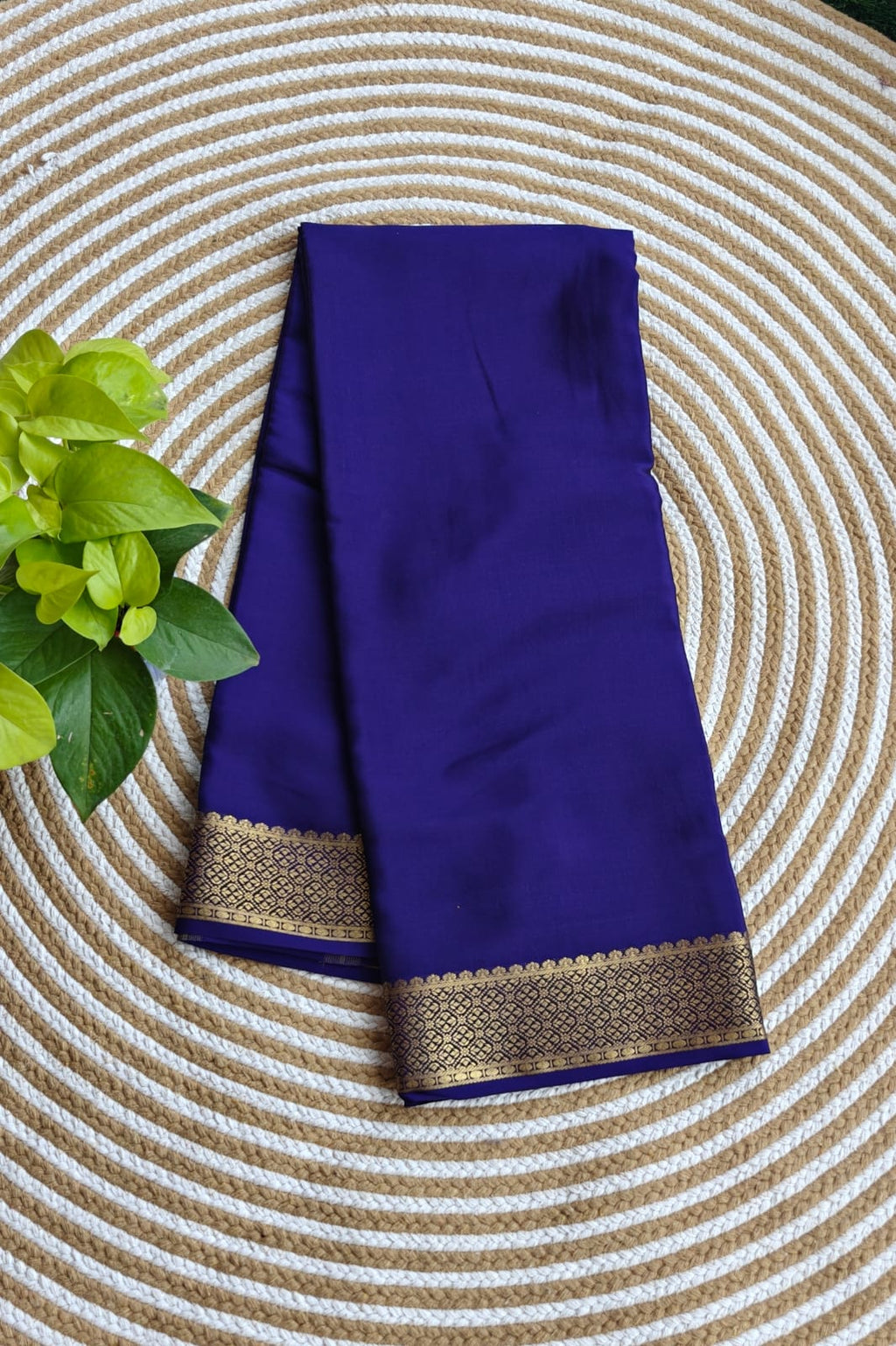Pure Mysore Crepe Silk Saree 120gsm Purple PMS-387
