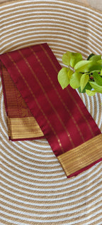 Pure Mysore Crepe Silk Saare PMS397-Maroon