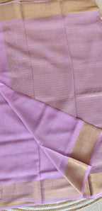 Pure Mysore Crepe Silk Saree PMS397-Baby Pink