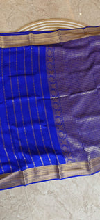 Pure Mysore Crepe silk Saree PMS397-Royal Blue