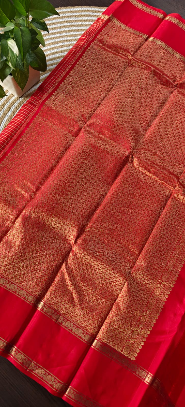 Pure Kanchipuram Silk Saree PKS754-RED