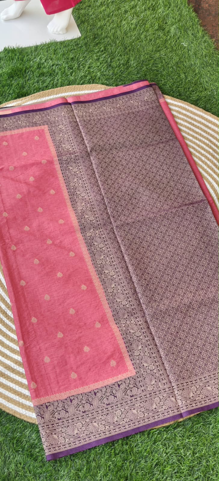 Viscose Crepe Candy Pink with Purple SS-551