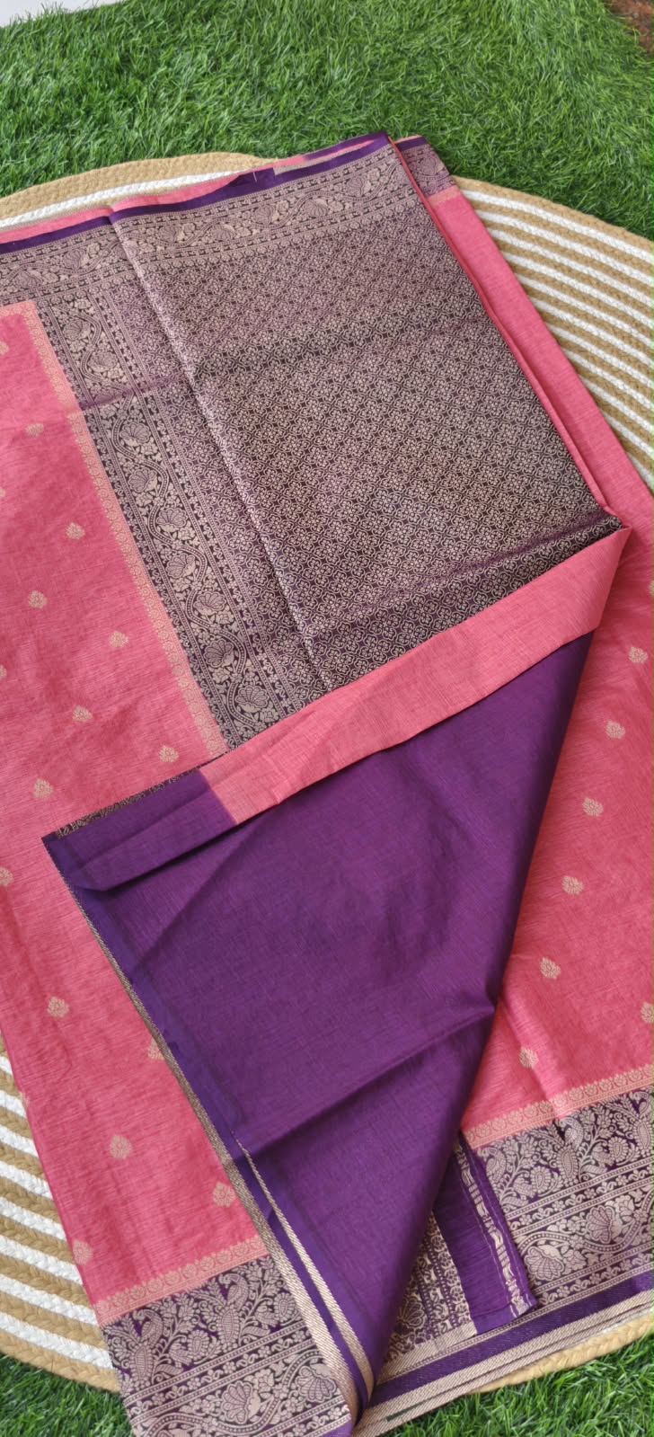 Viscose Crepe Candy Pink with Purple SS-551