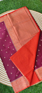 Viscose Crepe Wine with Orrange SS-551