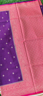 Viscose Crepe Purple with Pink SS-551