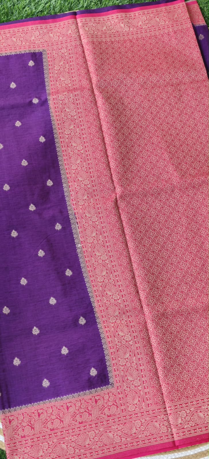 Viscose Crepe Purple with Pink SS-551