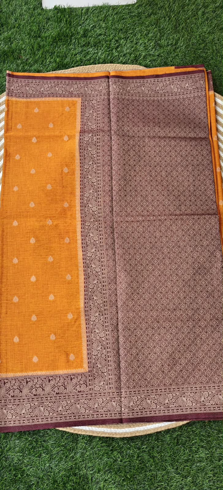 Viscose Crepe SS551-Musterd with Brown
