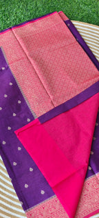 Viscose Crepe Purple with Pink SS-551