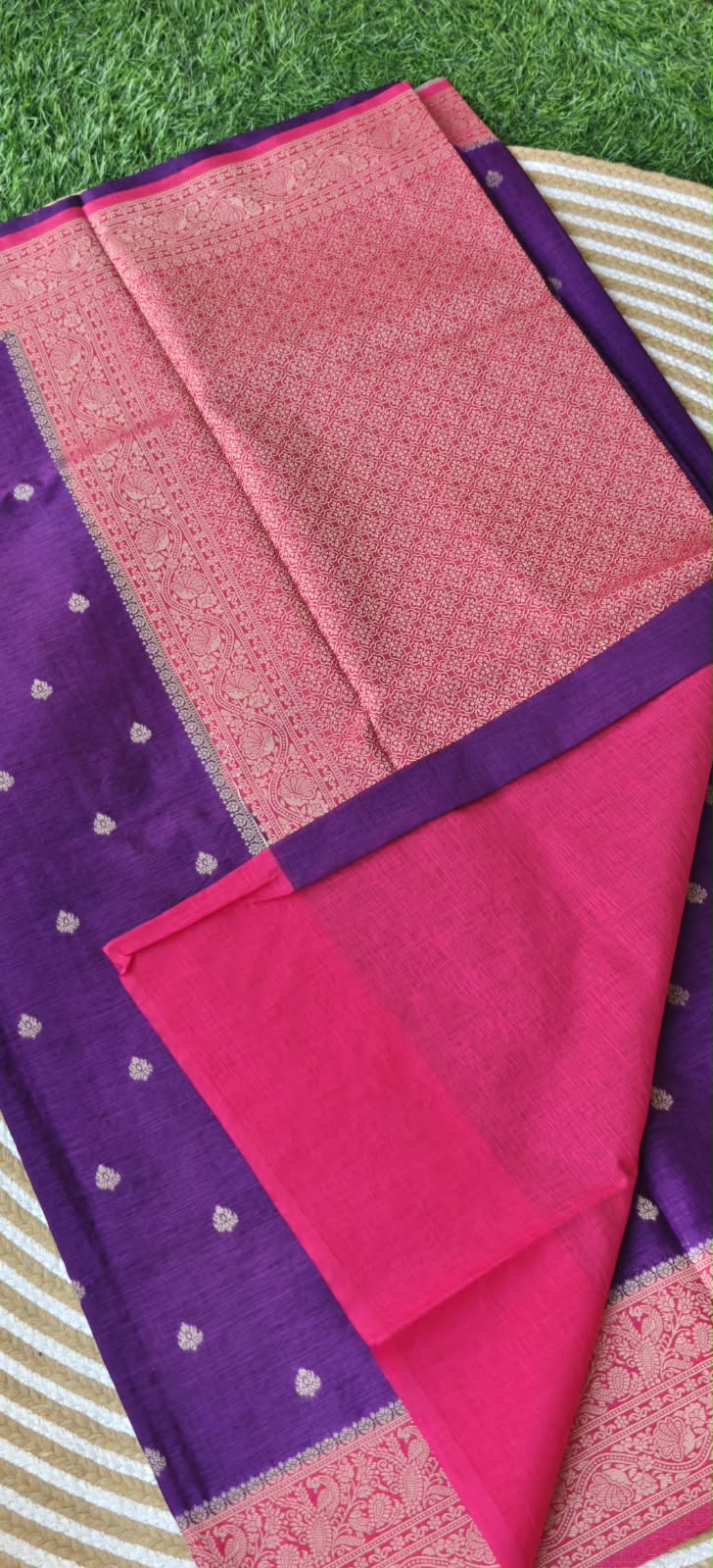 Viscose Crepe Purple with Pink SS-551