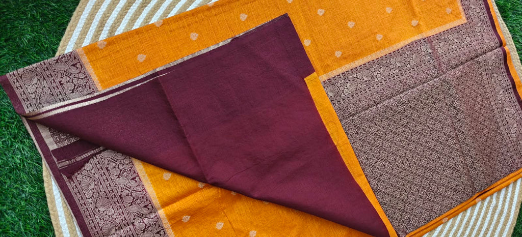 Viscose Crepe SS551-Musterd with Brown