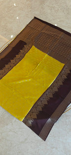 Semi Mysore Crepe Premium Neon with Brown SS-650
