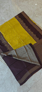 Semi Mysore Crepe Premium Neon with Brown SS-650